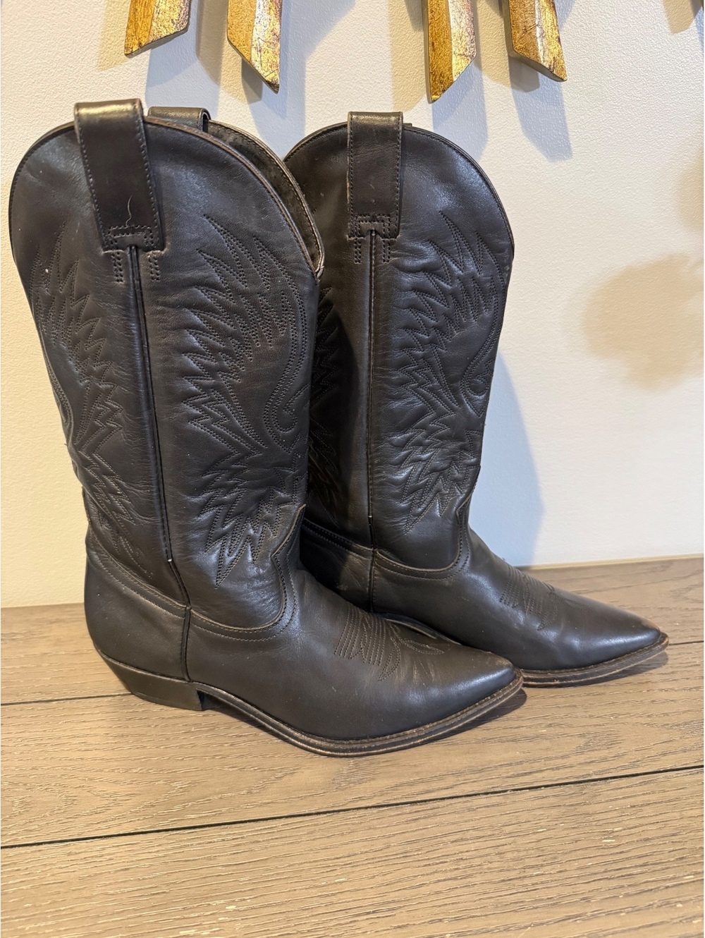 Seychelles Women’s Black Leather Western Boots Size 8